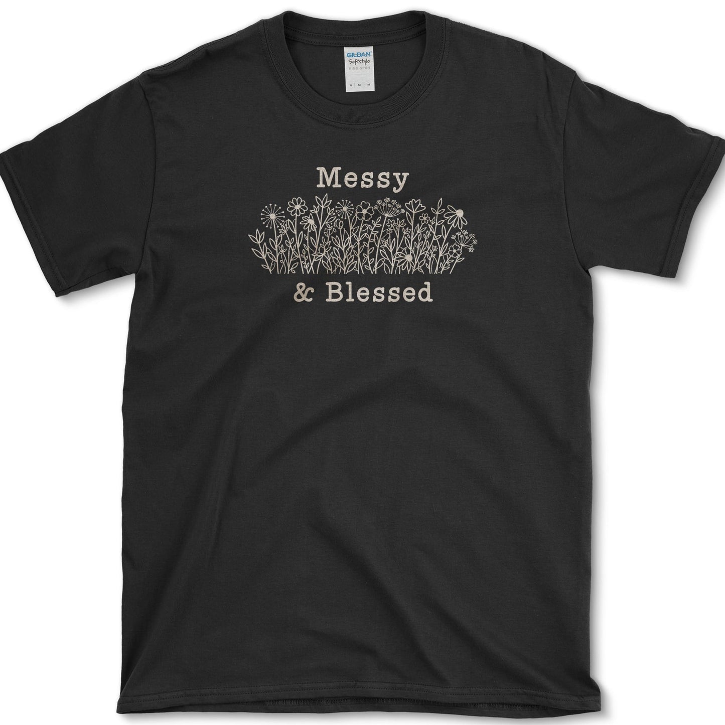 Messy & Blessed T-Shirt S / Black Essential Tees
