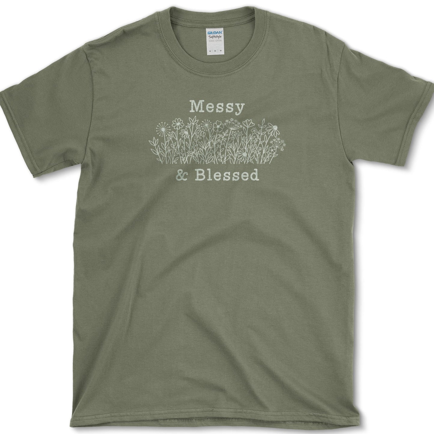 Messy & Blessed T-Shirt S / Military Green Essential Tees