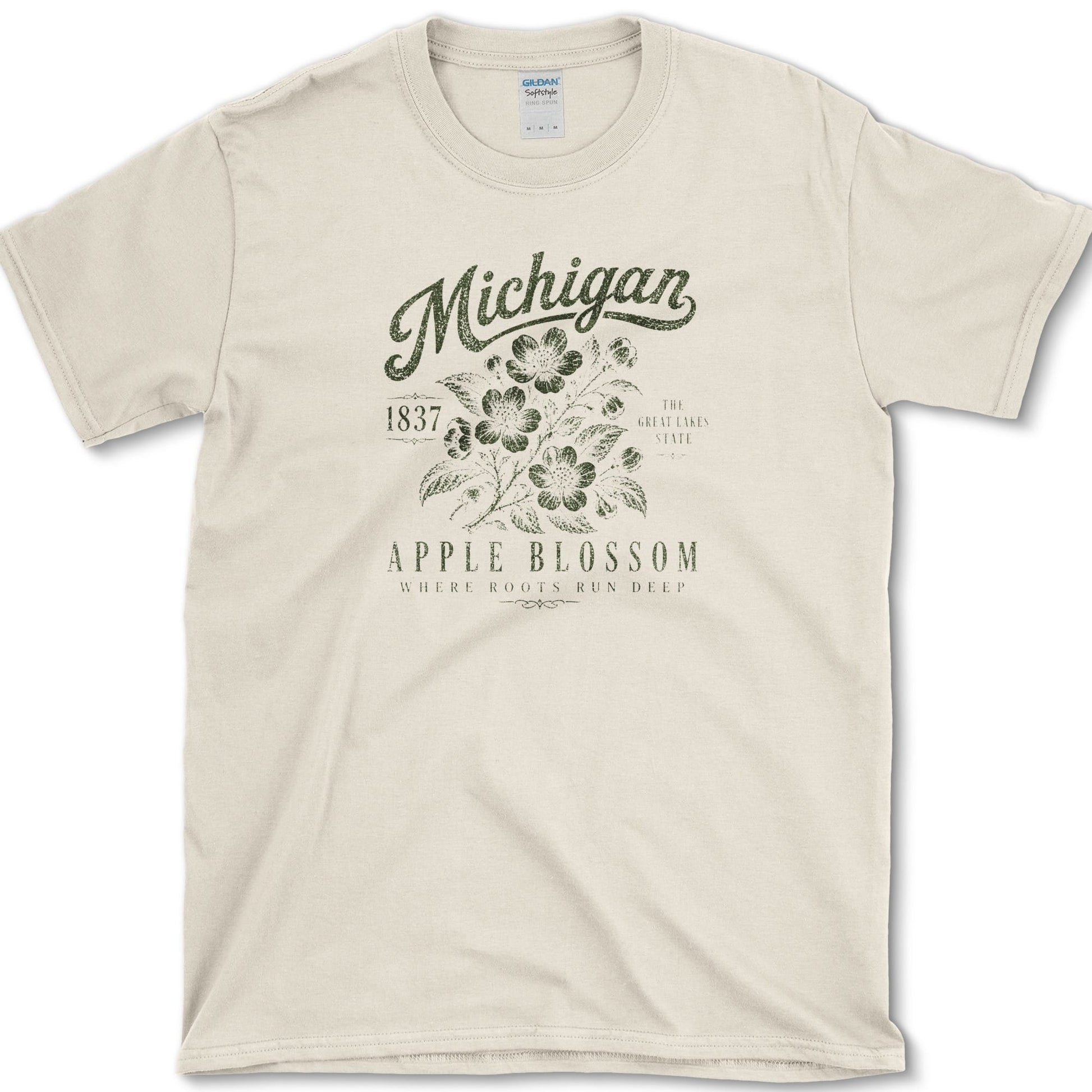 Michigan Apple Blossom T-Shirt S / Natural Essential Tees