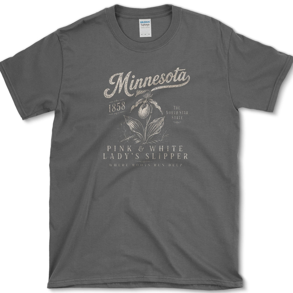 Minnesota Lady's Slipper T-Shirt S / Dark Heather Essential Tees
