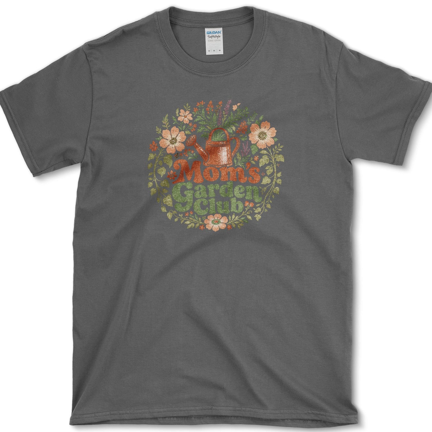 Mom's Garden Club design featuring garden mom artwork on a t-shirt