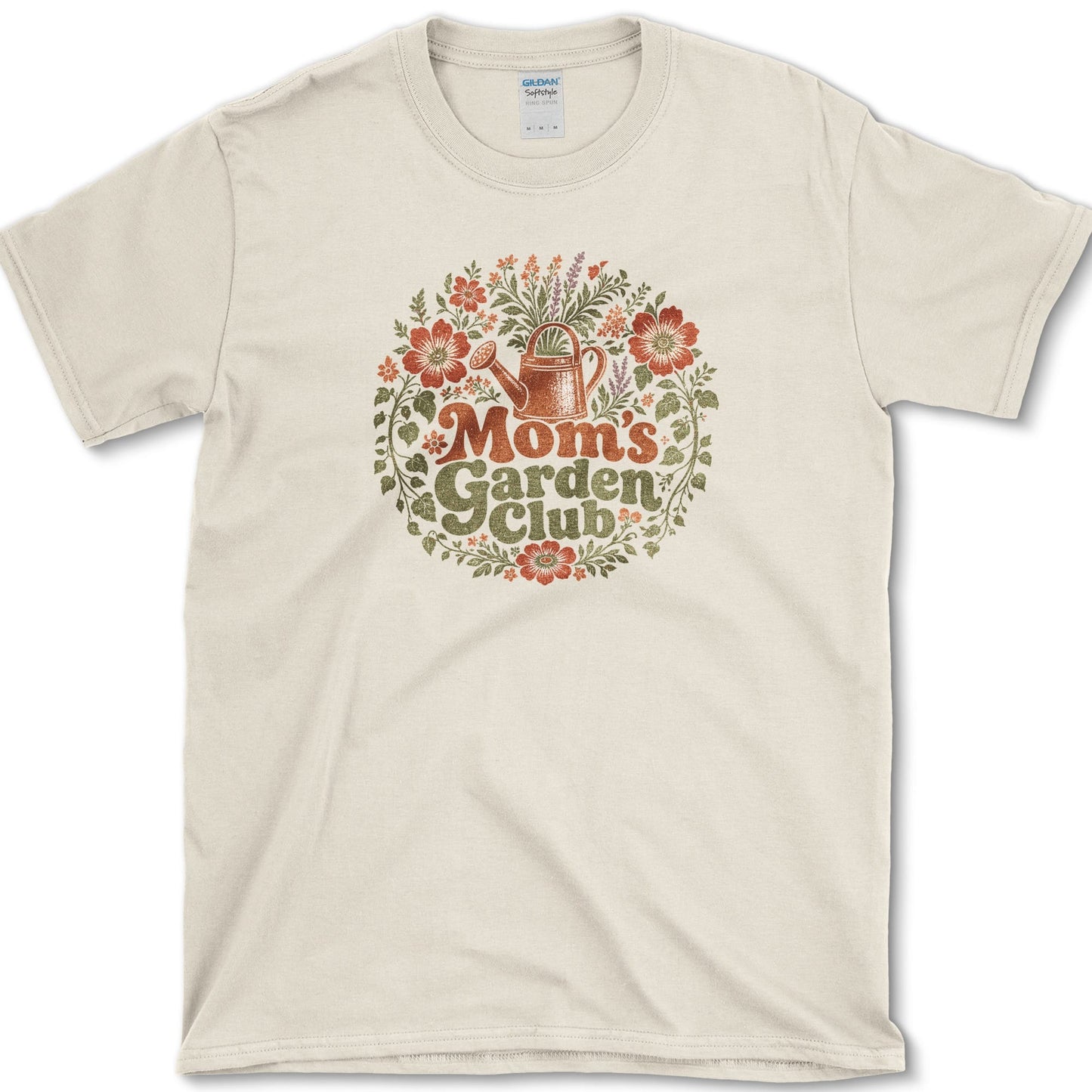 Mom's Garden Club design featuring garden mom artwork on a t-shirt