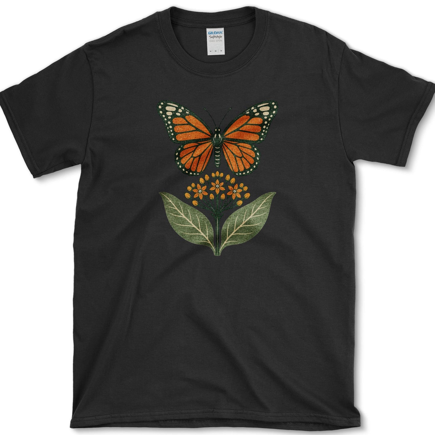 Monarch Milkweed T-Shirt S / Black Essential Tees