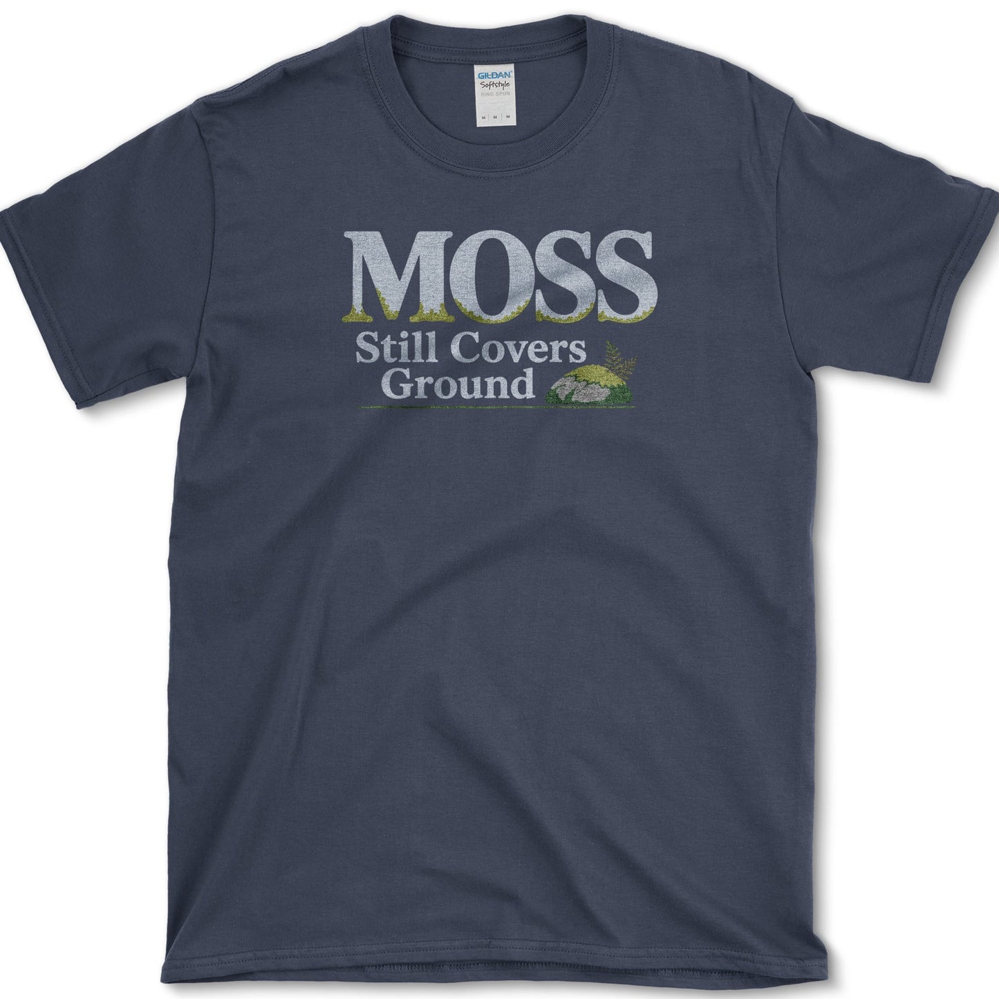 Moss Covers Ground T-Shirt S / Navy Essential Tees