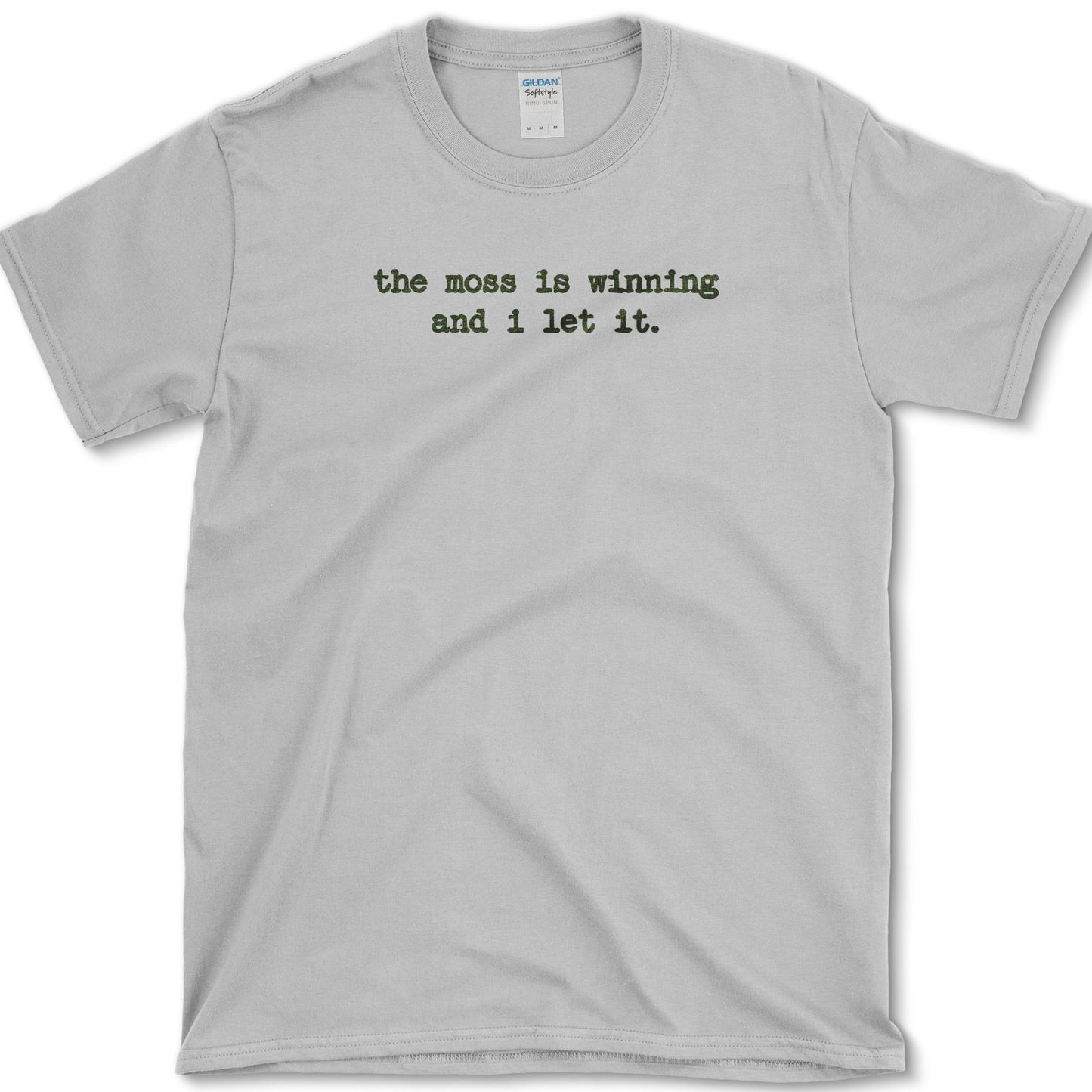 Moss Is Winning T-Shirt design featuring moss artwork on a t-shirt
