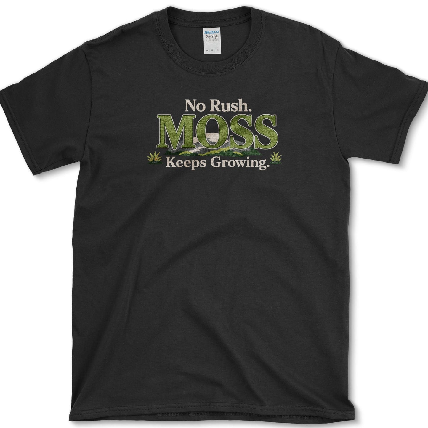 Moss Keeps Growing T-Shirt S / Black Essential Tees