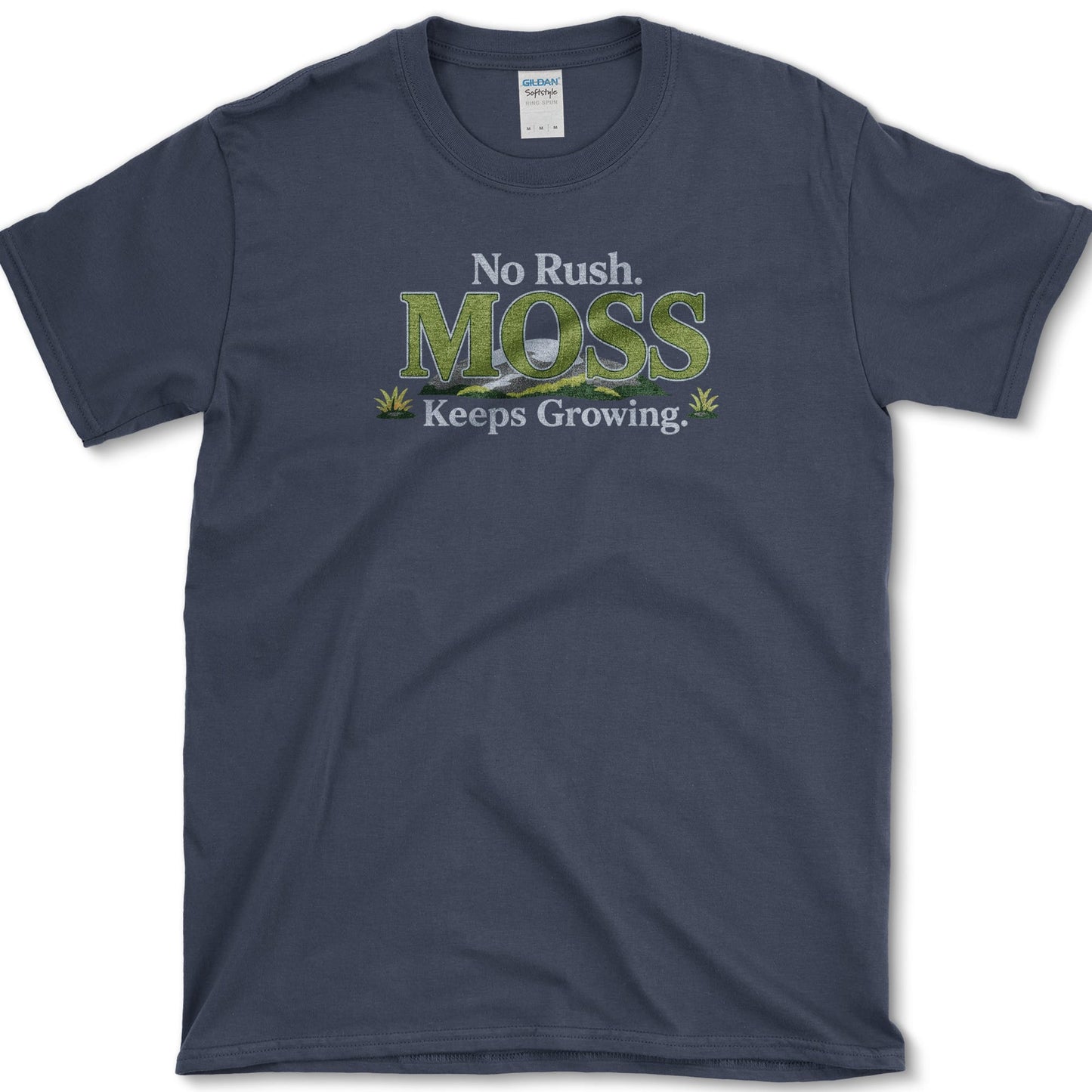 Moss Keeps Growing T-Shirt S / Navy Essential Tees