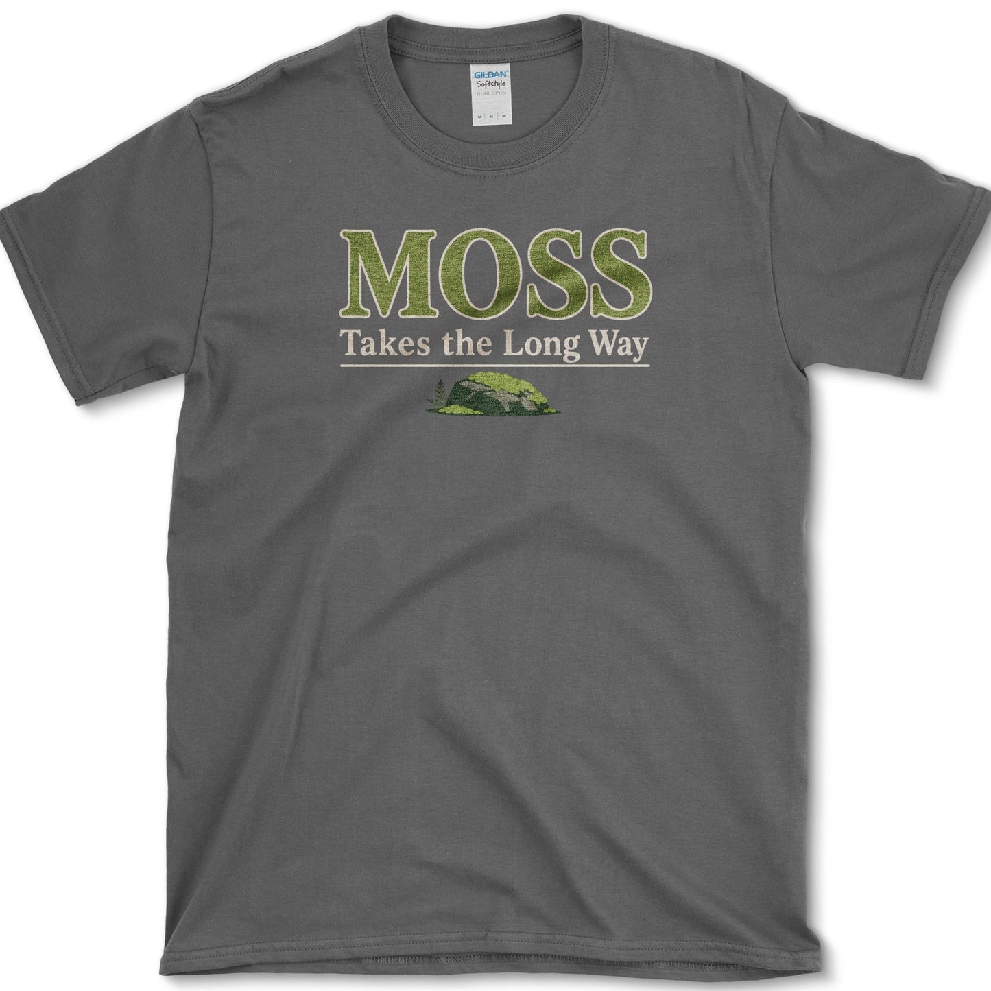 Moss Long Way T-Shirt S / Dark Heather Essential Tees