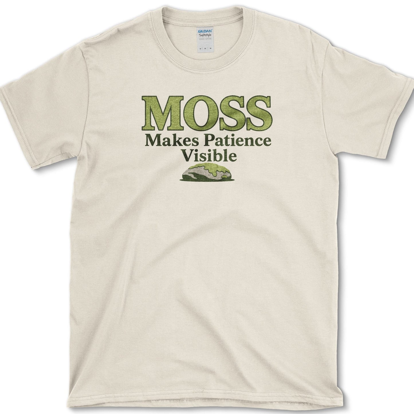 Moss Makes Patience T-Shirt S / Natural Essential Tees