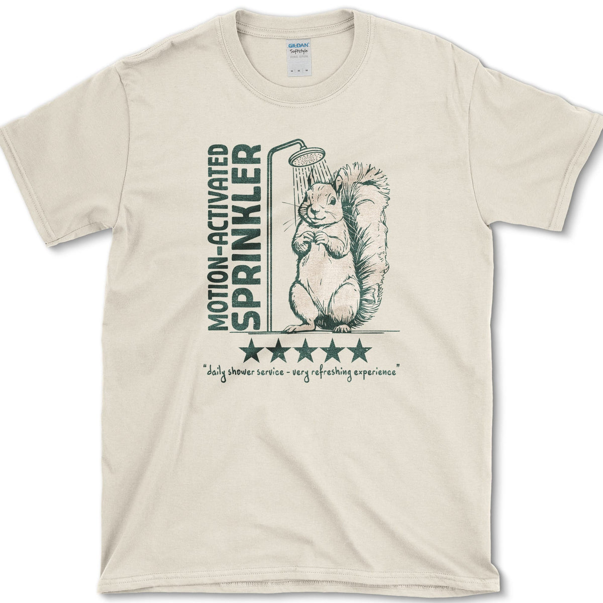 Motion Activated Sprinkler Squirrel T-Shirt Natural / S Essential Tees