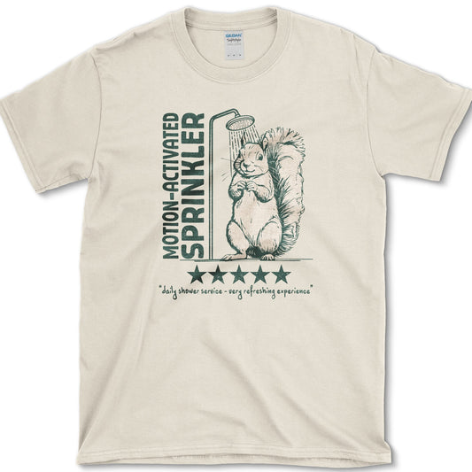 Motion Activated Sprinkler Squirrel T-Shirt Natural / S Essential Tees