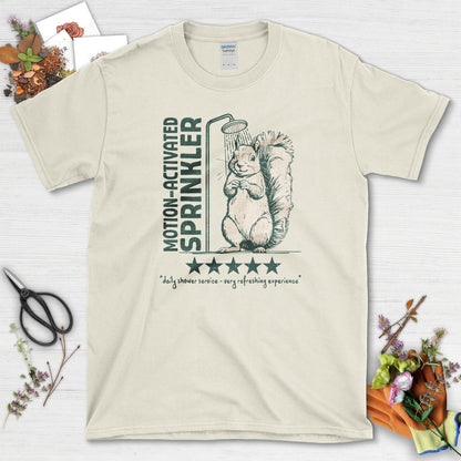 Motion Activated Sprinkler Squirrel T-Shirt Natural / S T-Shirt