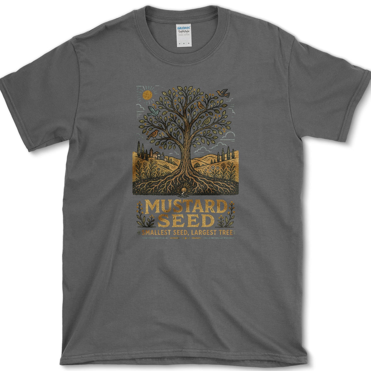 Mustard Seed T-Shirt Dark Heather / S Essential Tees