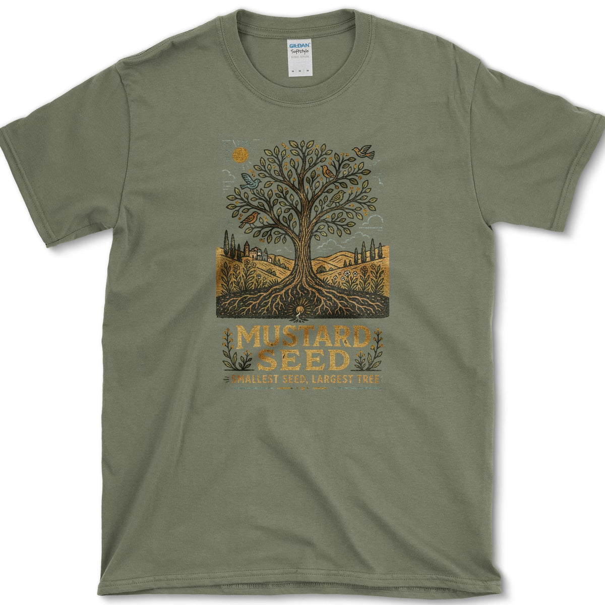 Mustard Seed T-Shirt Military Green / S Essential Tees