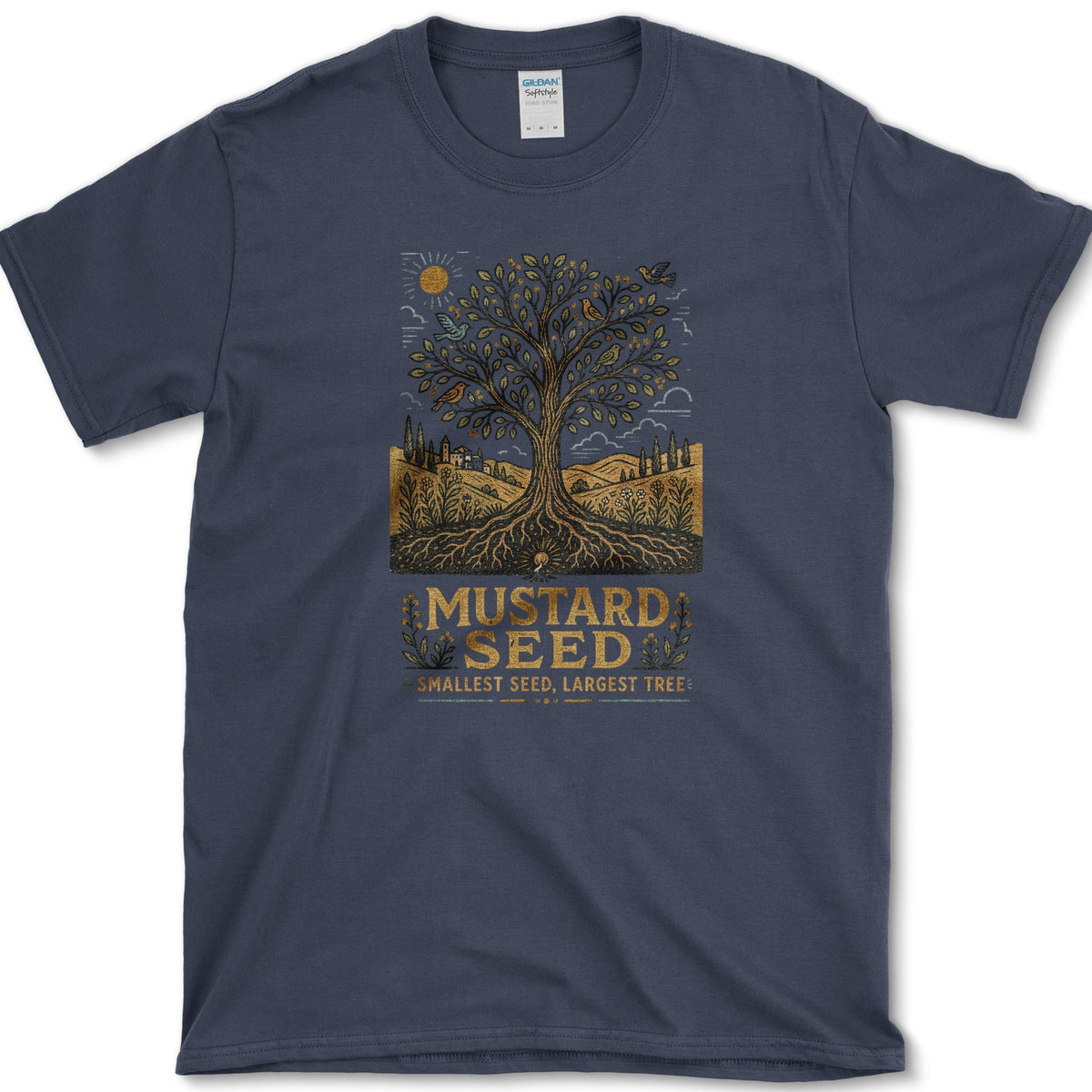 Mustard Seed T-Shirt Navy / S Essential Tees