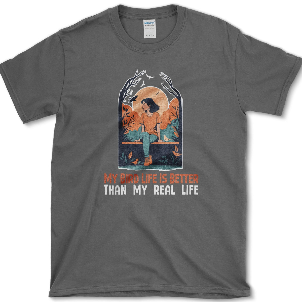 My Bird Life is Better T-Shirt Dark Heather / S Essential Tees