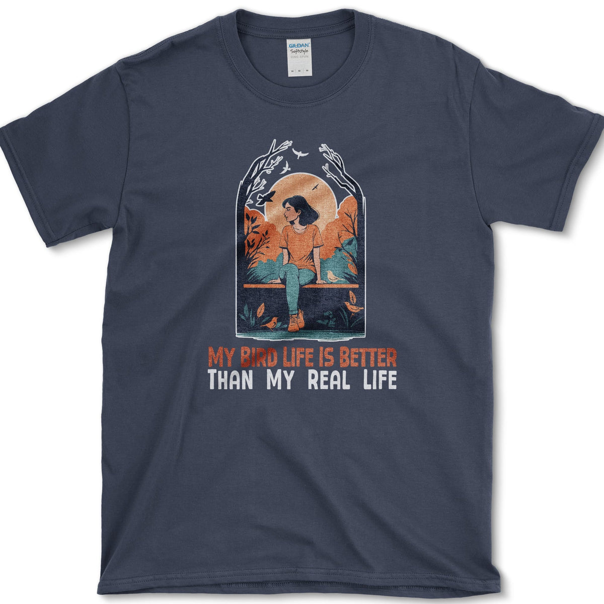 My Bird Life is Better T-Shirt Navy / S Essential Tees