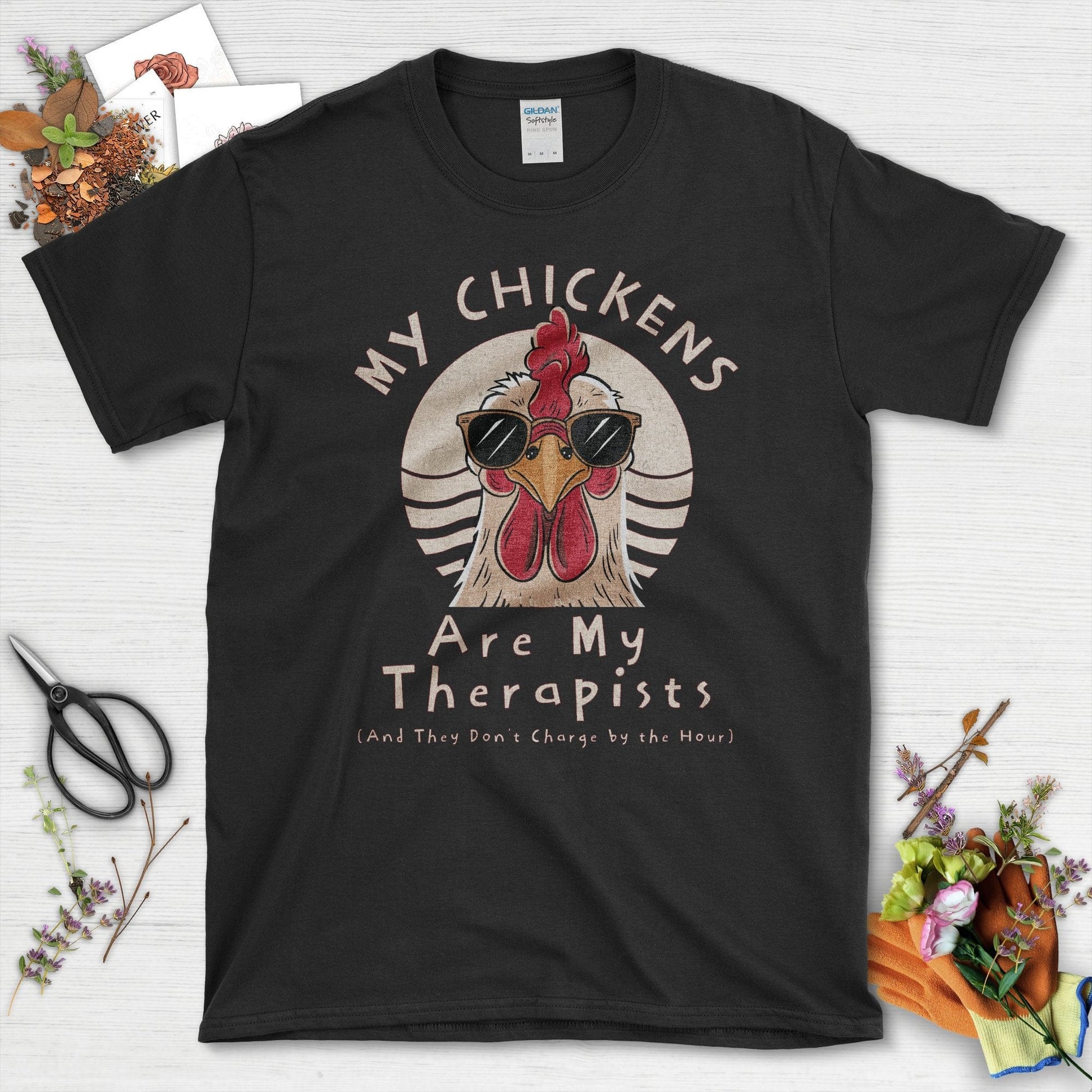 My Chickens Are My Therapists T-Shirt Black / S T-Shirt