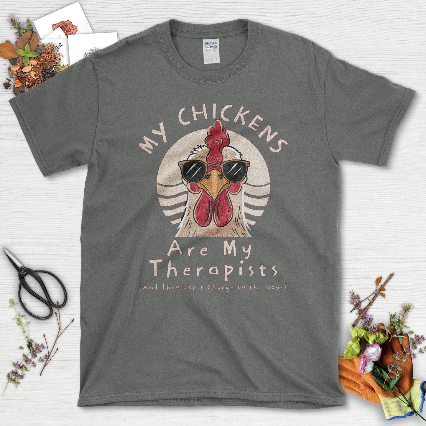 My Chickens Are My Therapists T-Shirt Charcoal / S T-Shirt