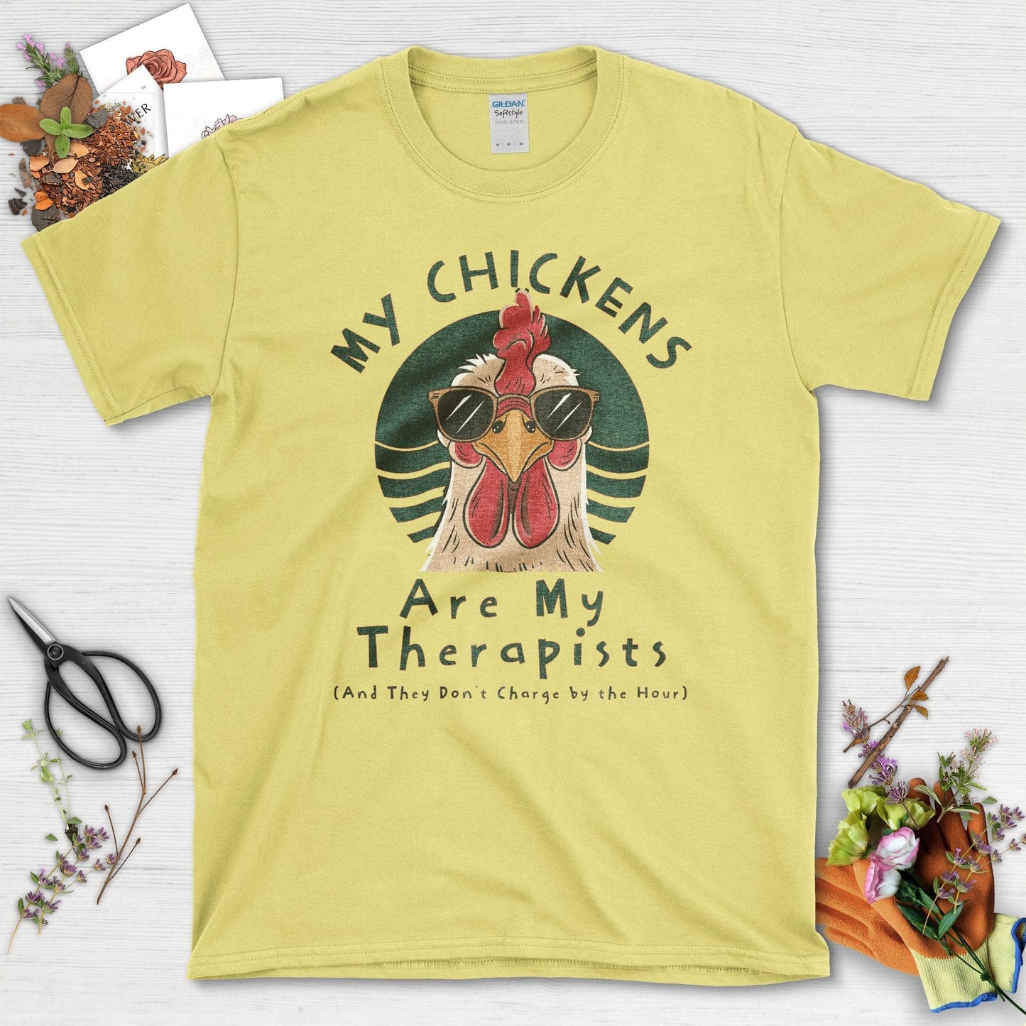 My Chickens Are My Therapists T-Shirt Cornsilk / S T-Shirt