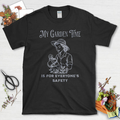My Garden Time For Safety T-Shirt Black / S Physical Item