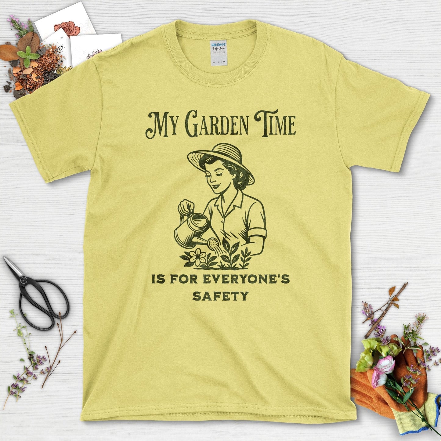 My Garden Time For Safety T-Shirt Cornsilk / S Physical Item