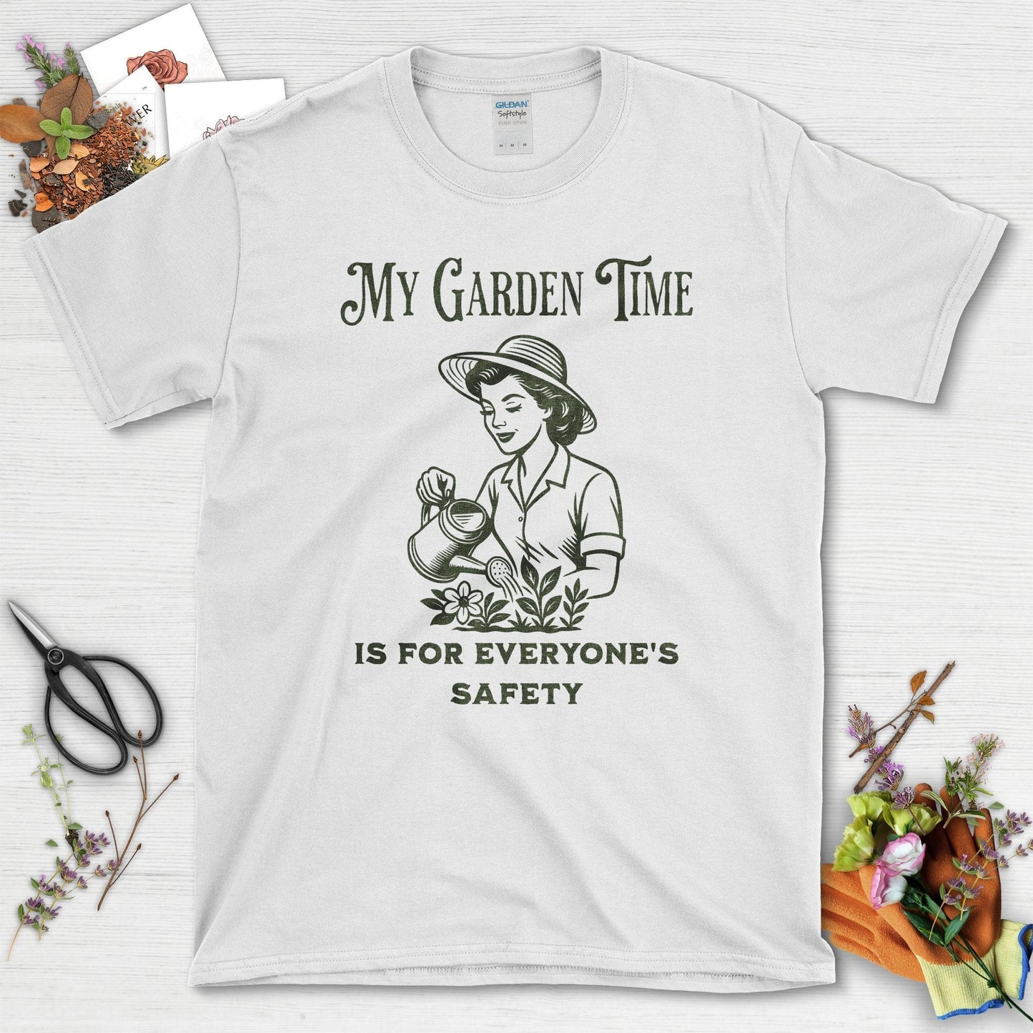 My Garden Time For Safety T-Shirt White / S Physical Item