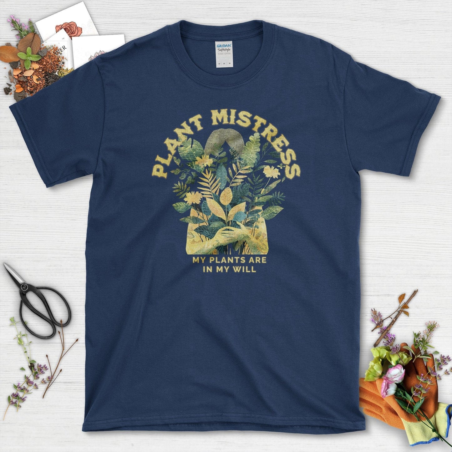 My Plants are In My Will T-Shirt Navy / S / T-Shirts Physical Item