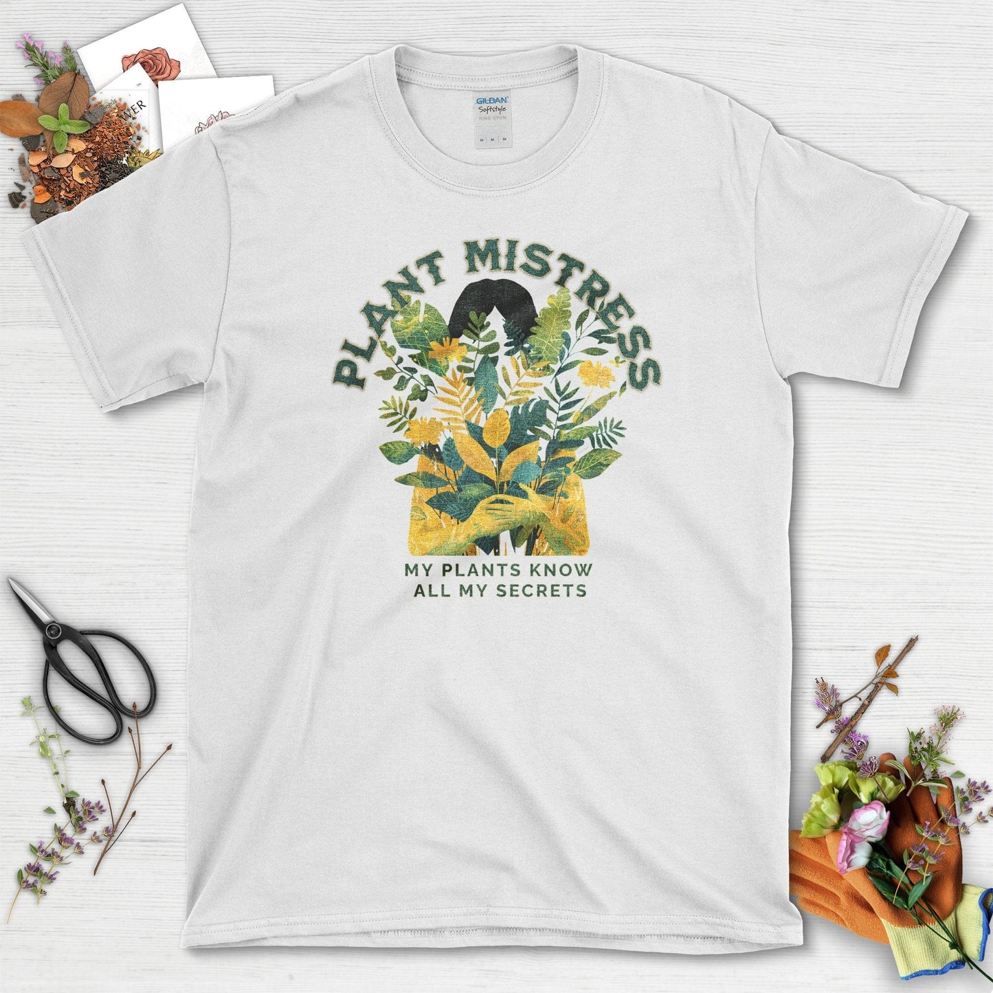 My Plants Know My Secrets T-Shirt White / S / T-Shirts Physical Item