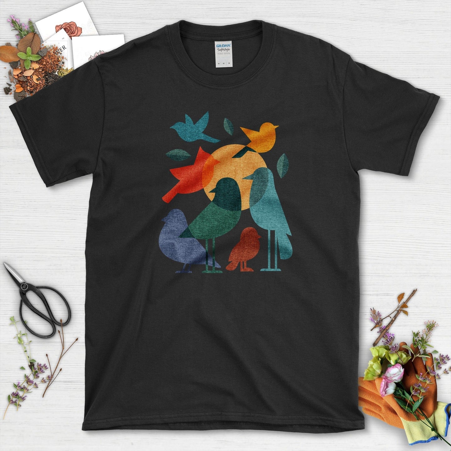 Mystery Flock Birds T-Shirt T-Shirts / S / Black Physical Item