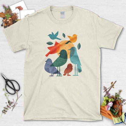 Mystery Flock Birds T-Shirt T-Shirts / S / Natural Physical Item