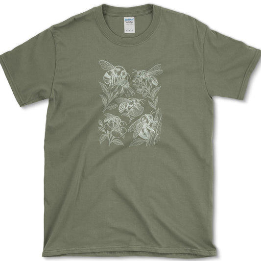 Native Bees T-Shirt Military Green / S Essential Tees