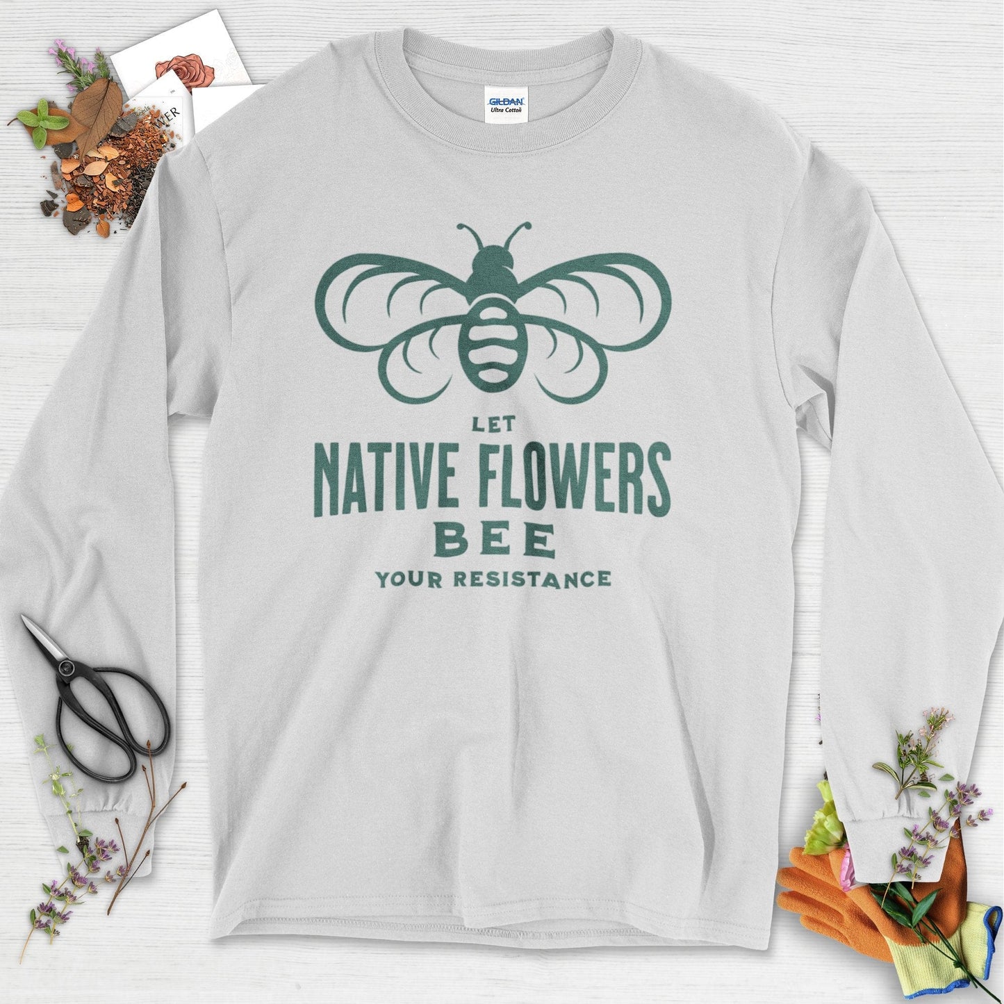 Native Flowers Your Resistance Long Sleeve Ash / S Physical Item