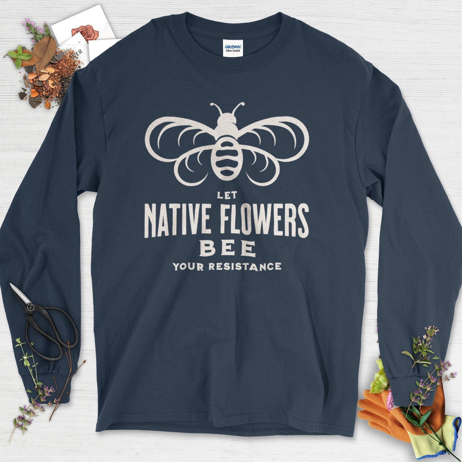 Native Flowers Your Resistance Long Sleeve Navy / S Physical Item