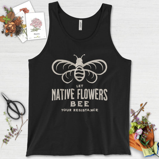 Native Flowers Your Resistance Tank Top Black / XS Physical Item