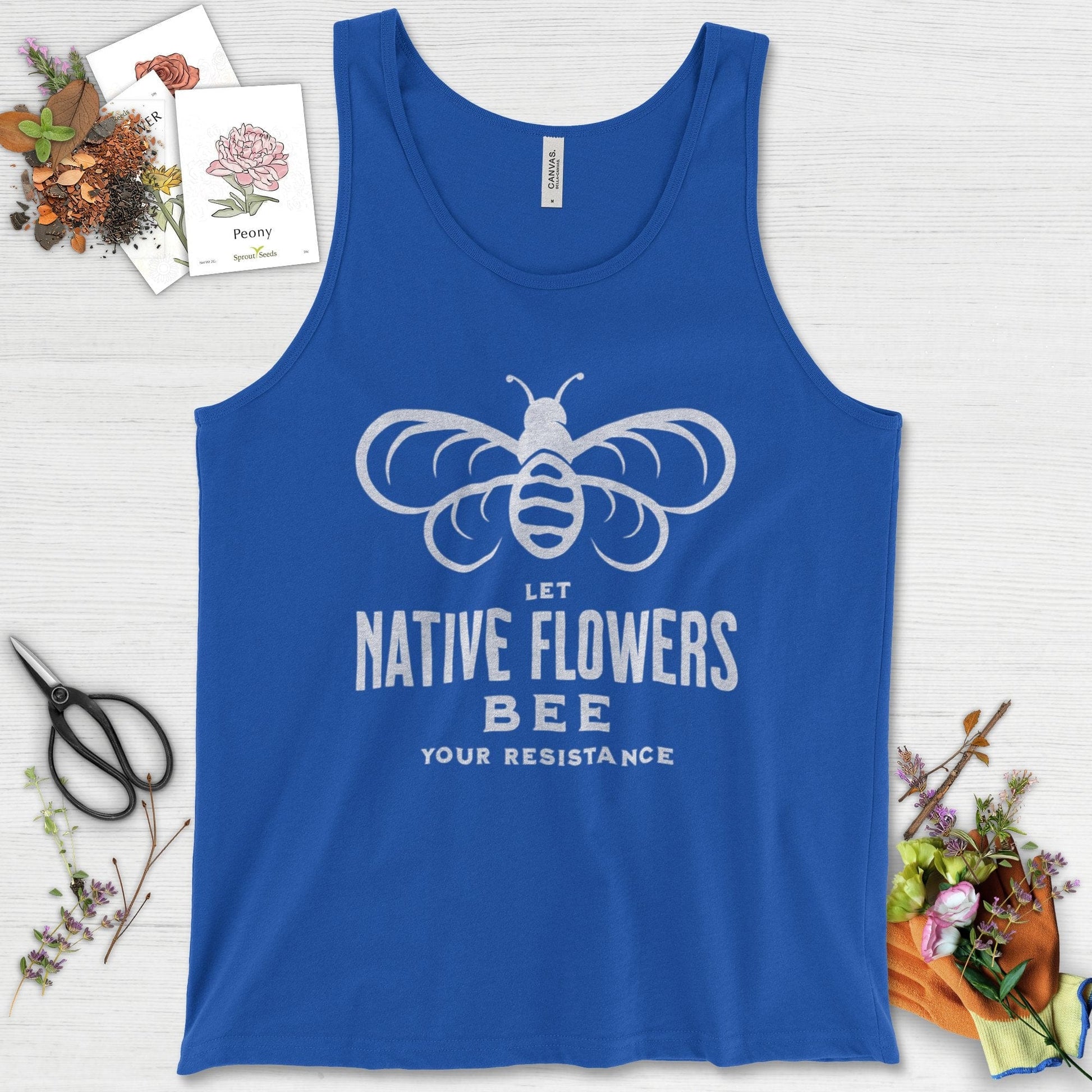 Native Flowers Your Resistance Tank Top True Royal / XS Physical Item