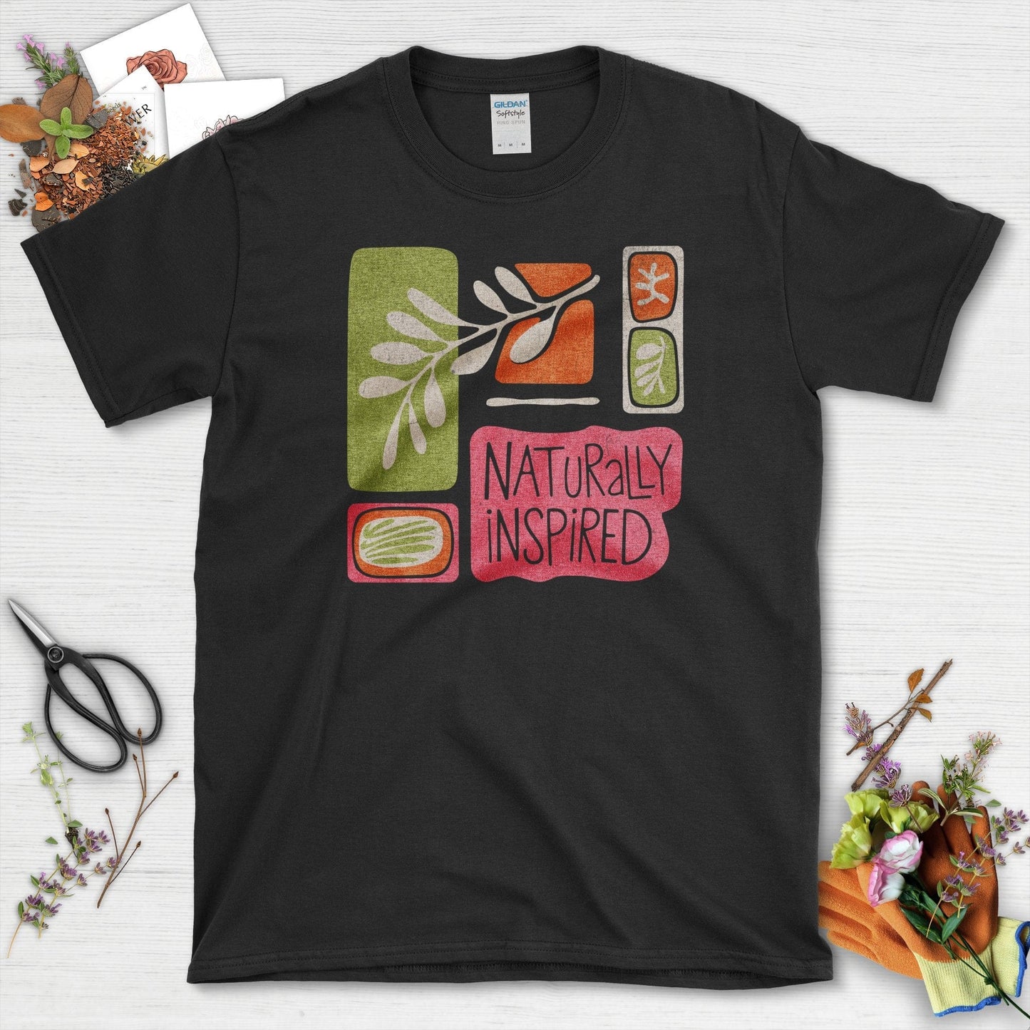 Naturally Inspired Garden T-Shirt Black / S Physical Item