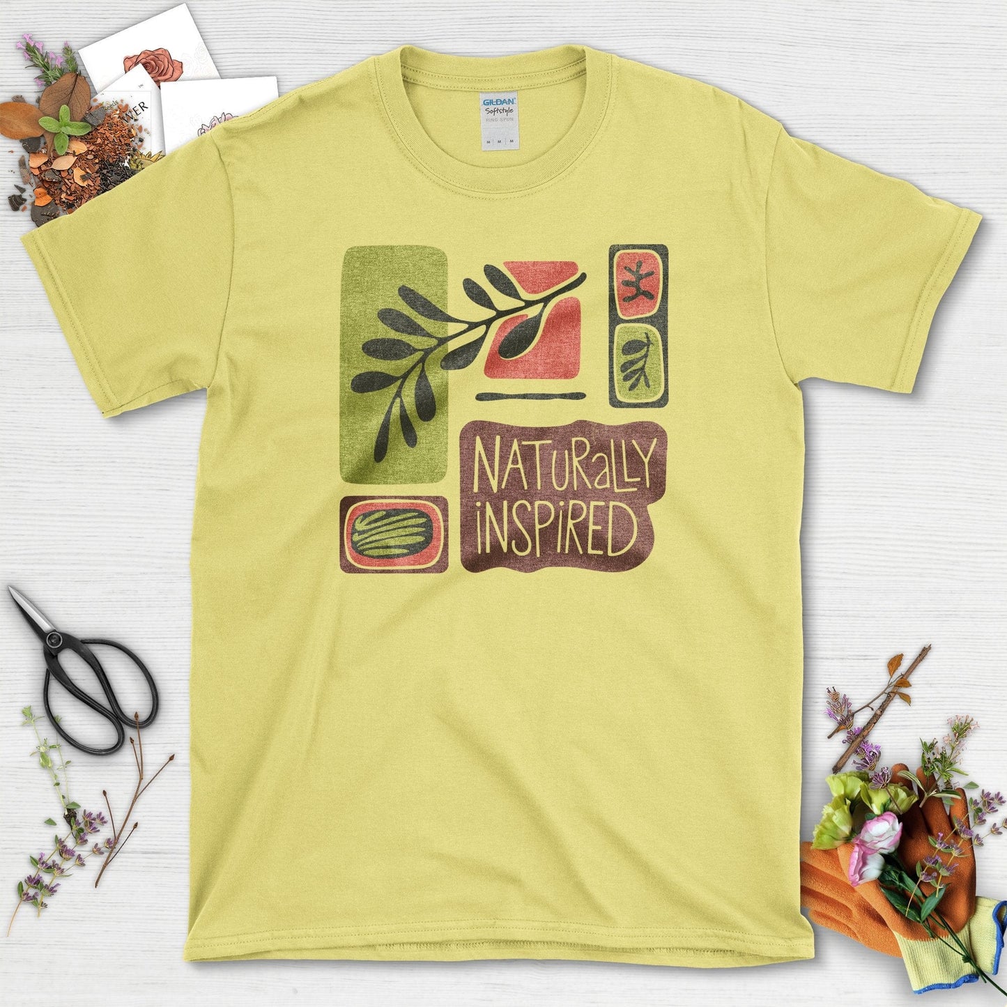 Naturally Inspired Garden T-Shirt Cornsilk / S Physical Item