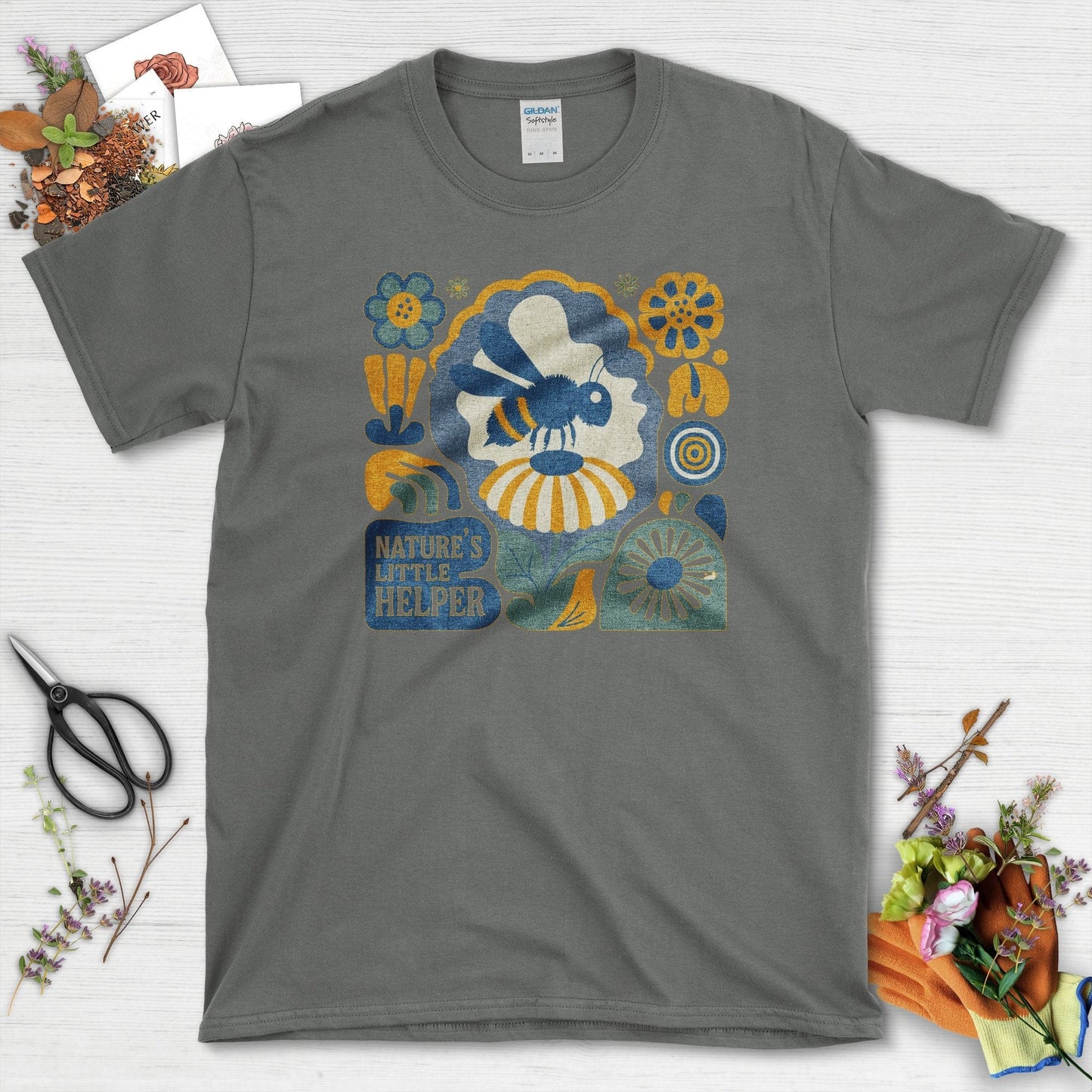 Nature's Little Helper T-Shirt T-Shirts / S / Charcoal Physical Item