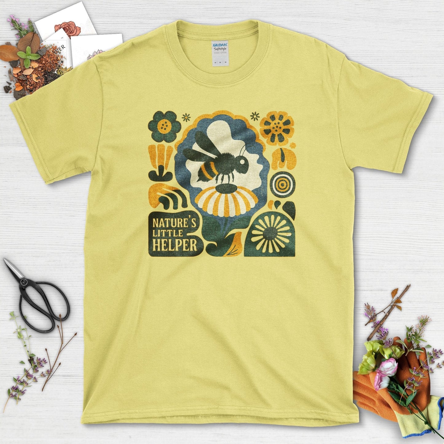 Nature's Little Helper T-Shirt T-Shirts / S / Cornsilk Physical Item