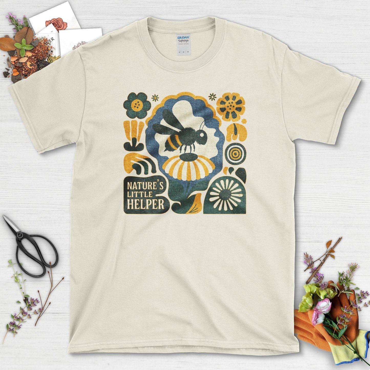 Nature's Little Helper T-Shirt T-Shirts / S / Natural Physical Item