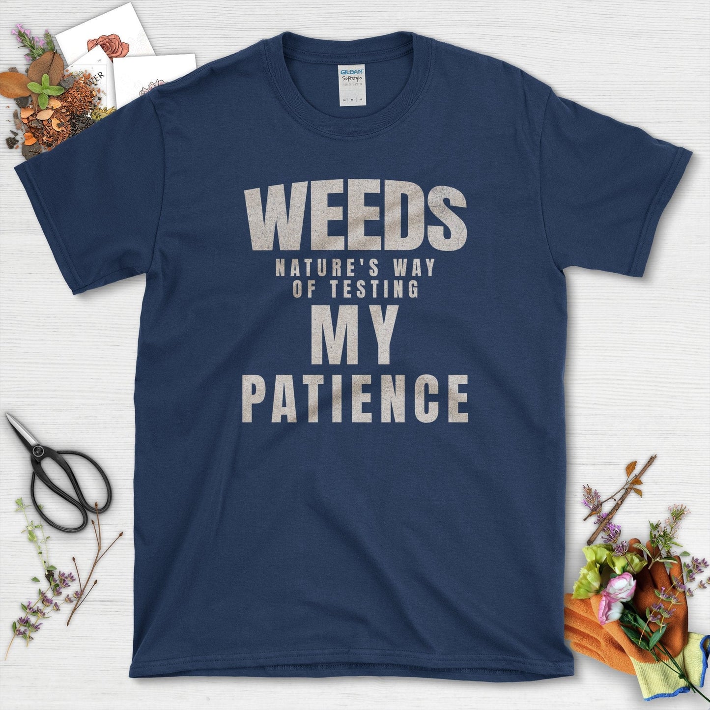 Nature's Way Of Testing Patience T-Shirt Navy / S T-Shirt