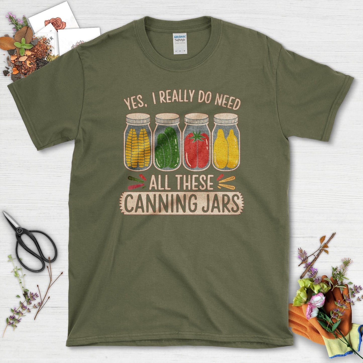 Need These Canning Jars T-Shirt Military Green / S Physical Item