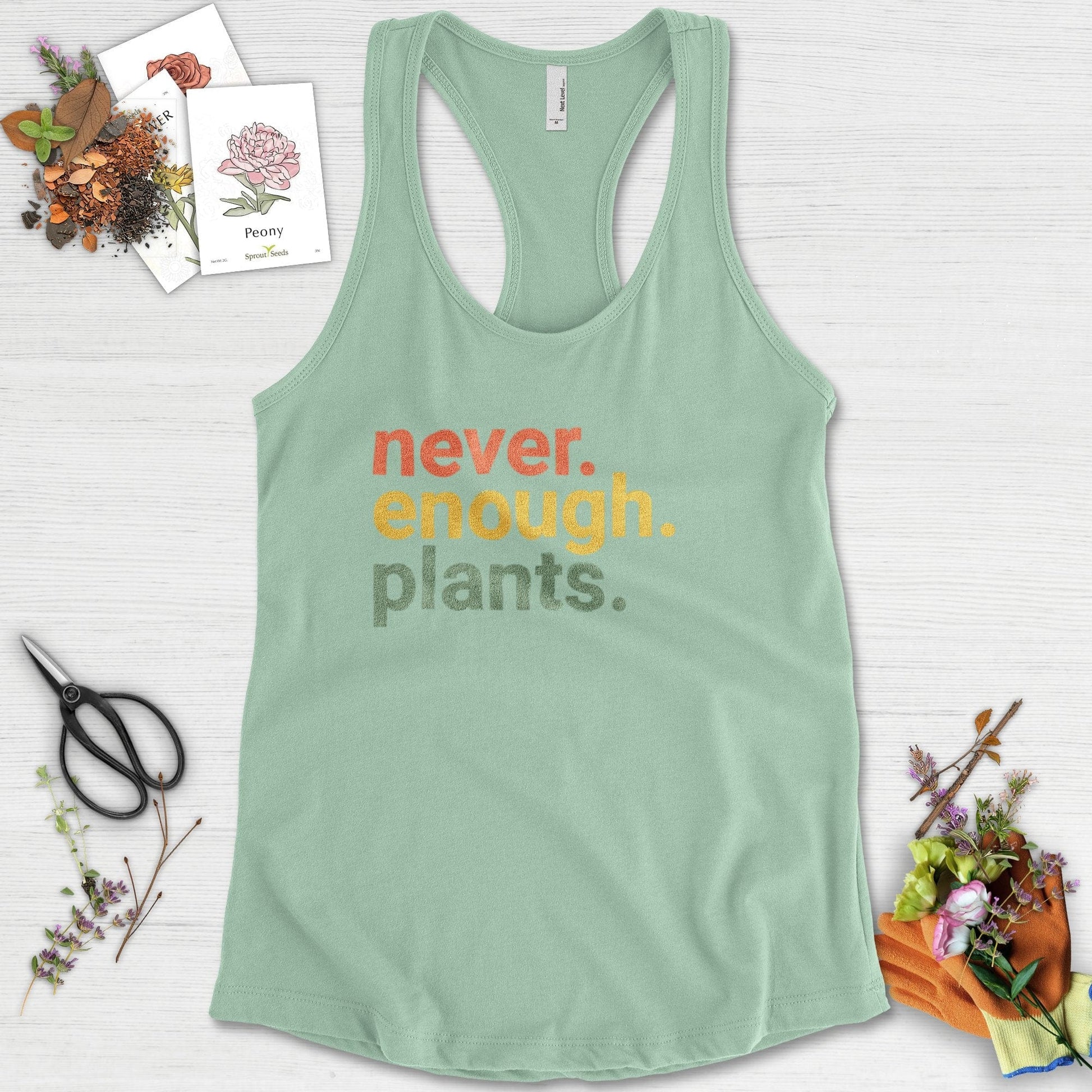Never Enough Plants Racerback Racerback / XS / Mint Physical Item