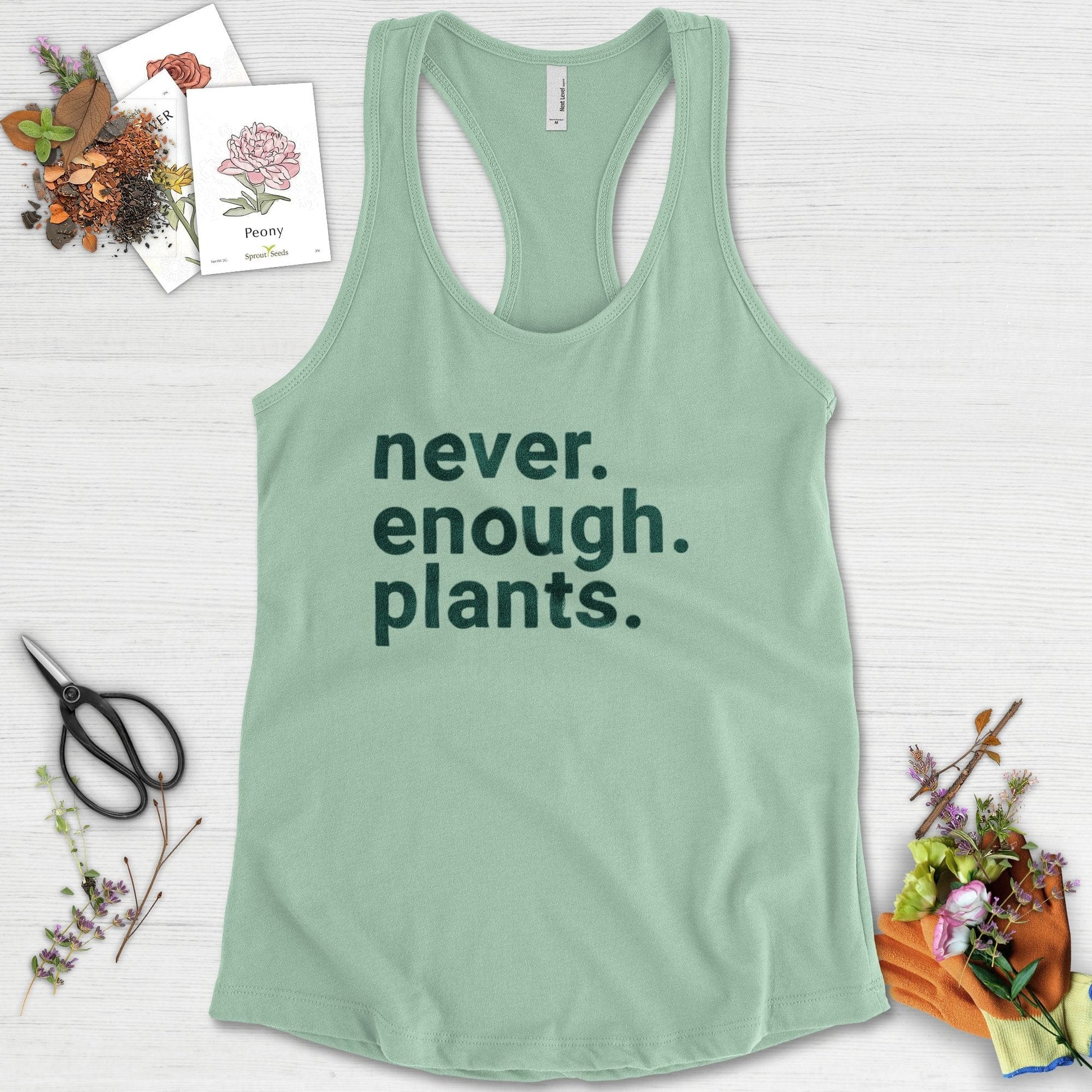 Never Enough Plants Racerback Racerback / XS / Mint Physical Item