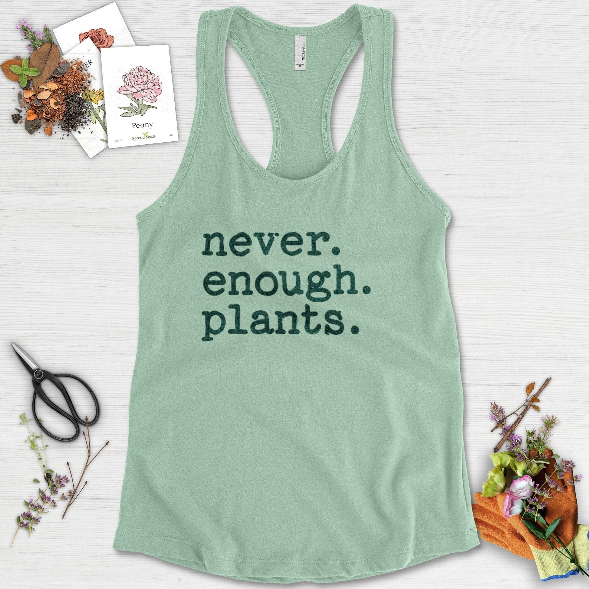Never Enough Plants Racerback Racerback / XS / Mint Physical Item