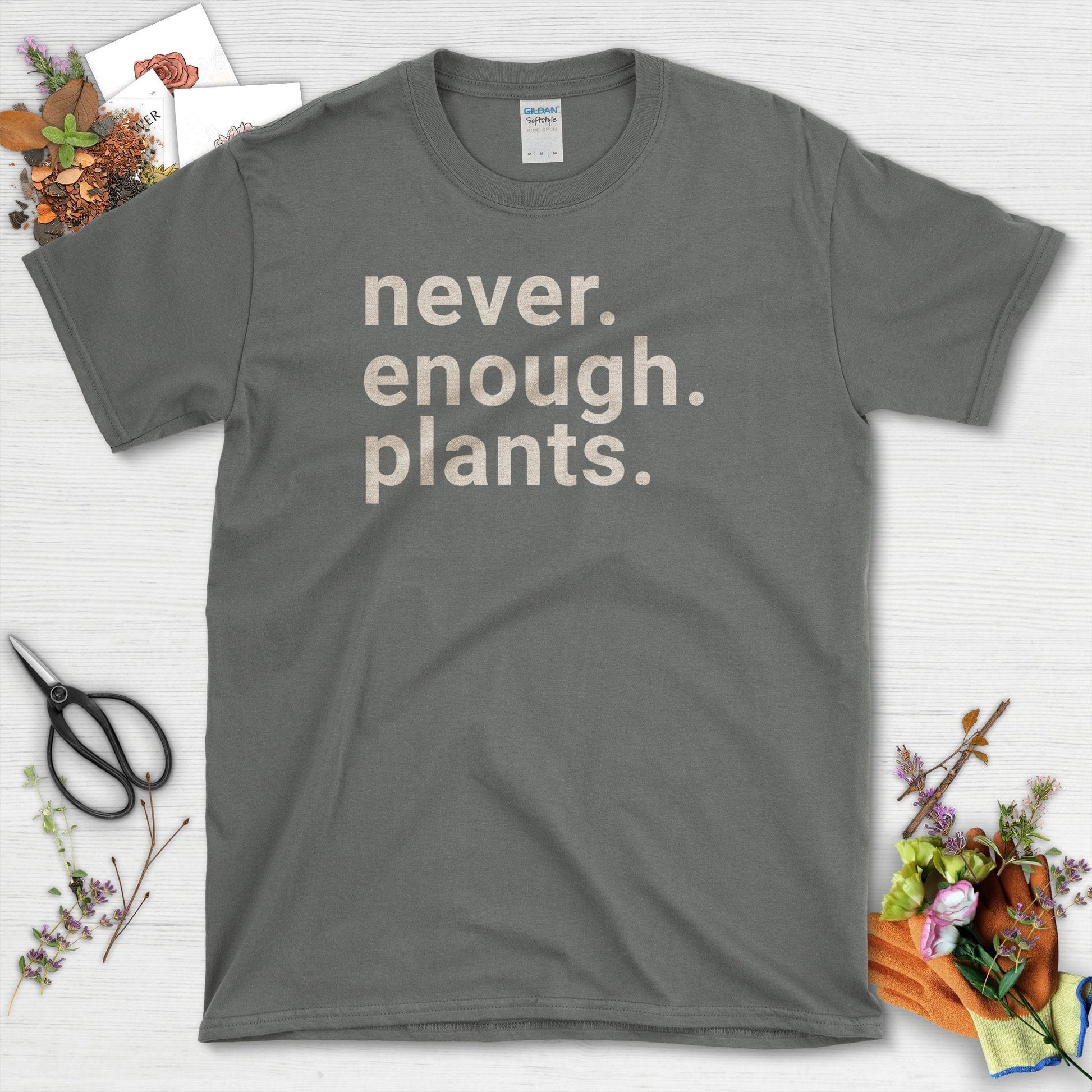 Never Enough Plants T-Shirt Charcoal / S T-Shirt