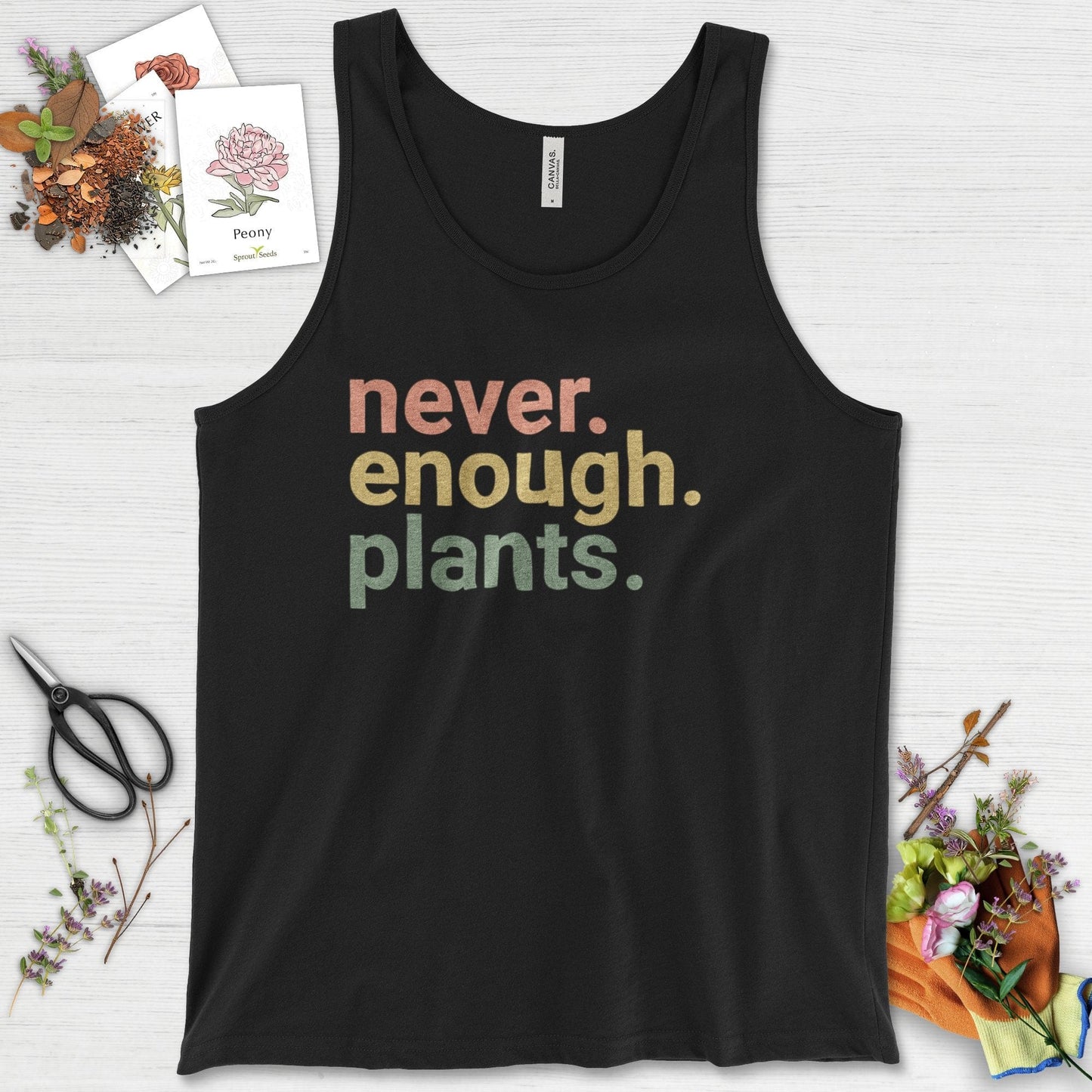 Never Enough Plants Tank Top Black / XS Physical Item