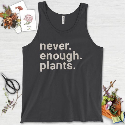 Never Enough Plants Tank Top Dark Grey / XS Physical Item