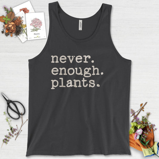 Never Enough Plants Tank Top Dark Grey / XS Physical Item